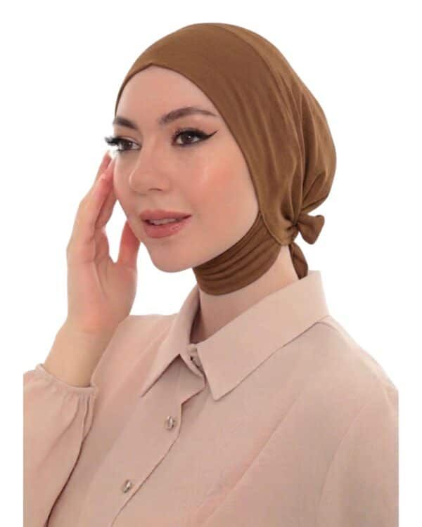 Minimalist Jersey Turban Hijab Cap – Lightweight Stretch Undercap - Image 6