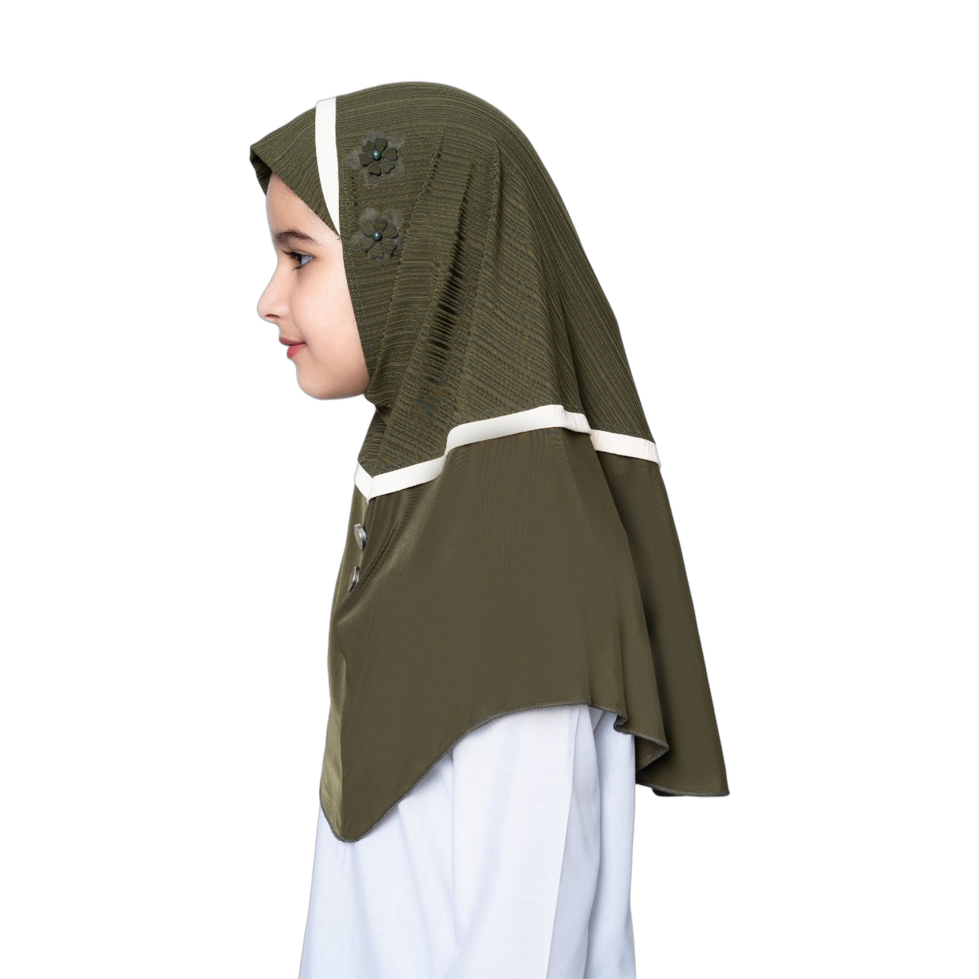 Girls' Ribbon-Trim Instant Hijab