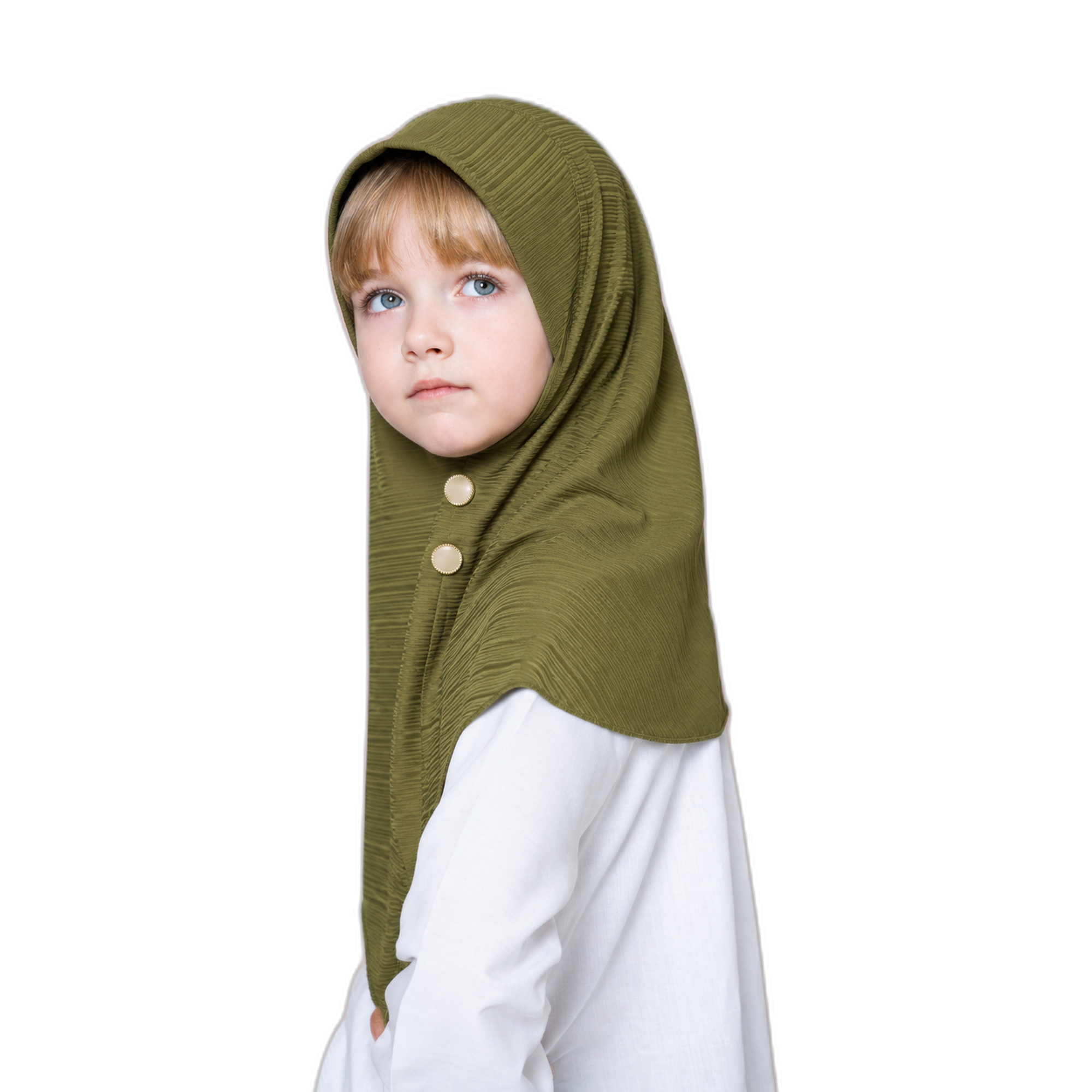Girls' Button-Front Instant Hijab